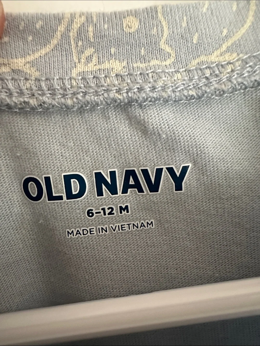 TWO Old Navy Light Blue Infant Tee with Navy Logo